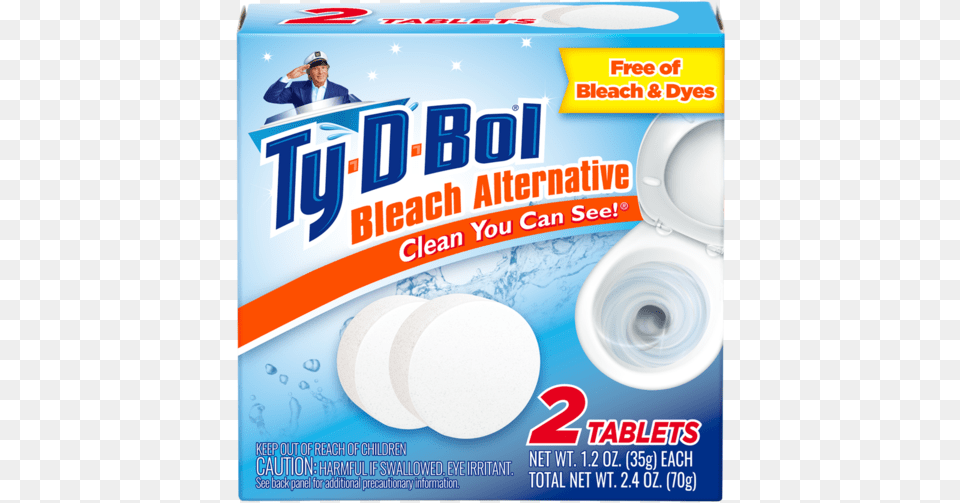 Ty D Bol Bleach Alternative Toilet Bowl Cleaner Tablet Scare Birds Away, Advertisement, Adult, Male, Man Png Image