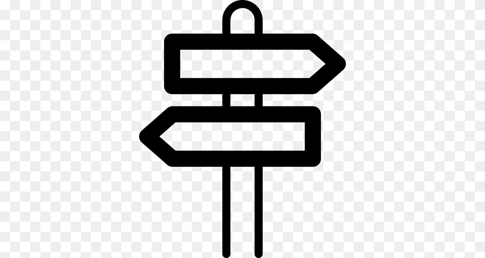Tyb Map Signs Arrow Signs Direction Post Icon With, Gray Free Png