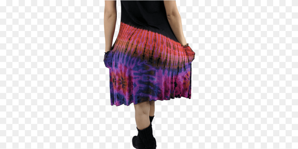 Tye Die Dress By Purple Moon A Line, Clothing, Skirt, Adult, Female Png Image