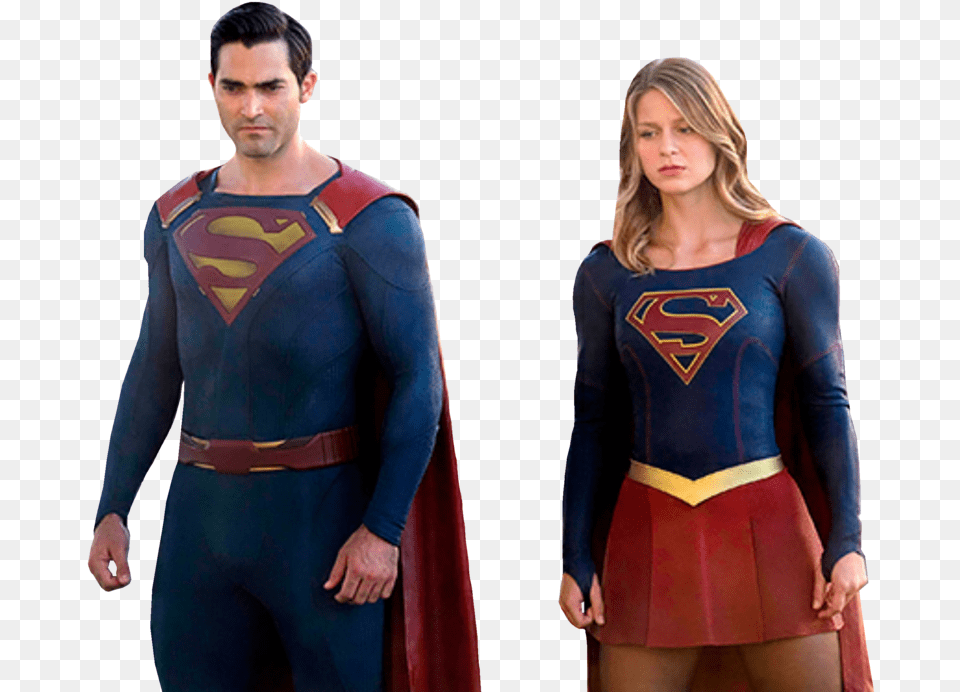 Tyler Hoechlin As Superman, Long Sleeve, Cape, Clothing, Costume Free Transparent Png