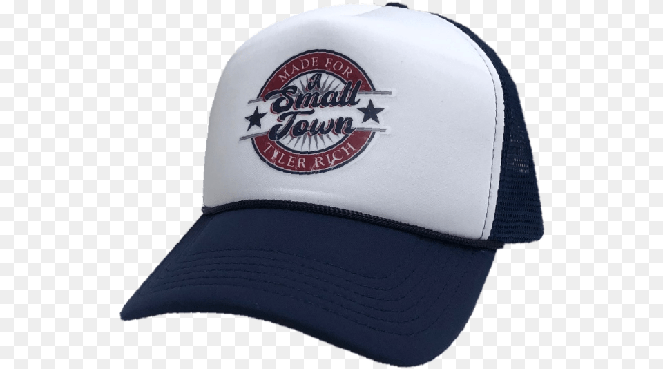 Tyler Rich White And Navy Trucker Hat Baseball Cap, Baseball Cap, Clothing Png