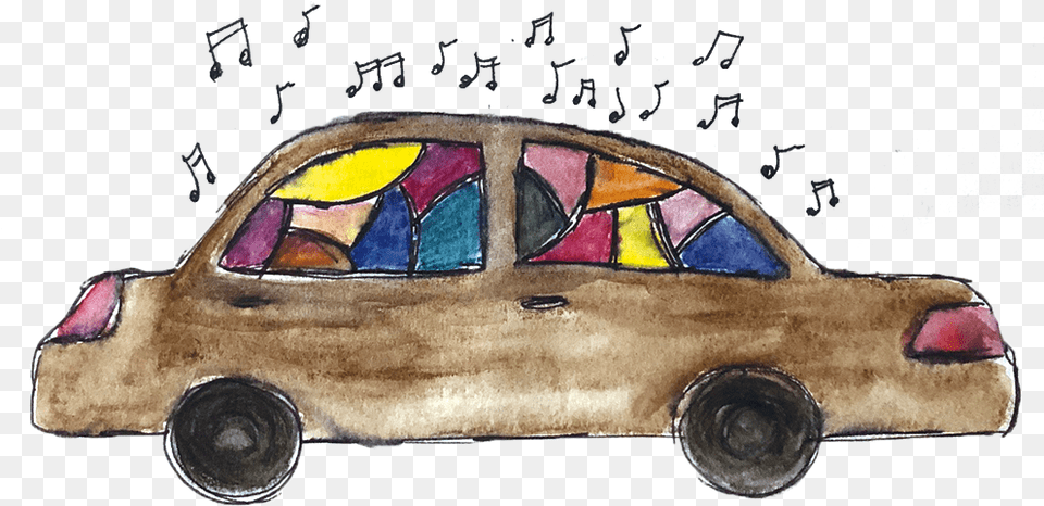Tyler Vs Music And Car Drawing, Art, Painting, Transportation, Vehicle Png Image