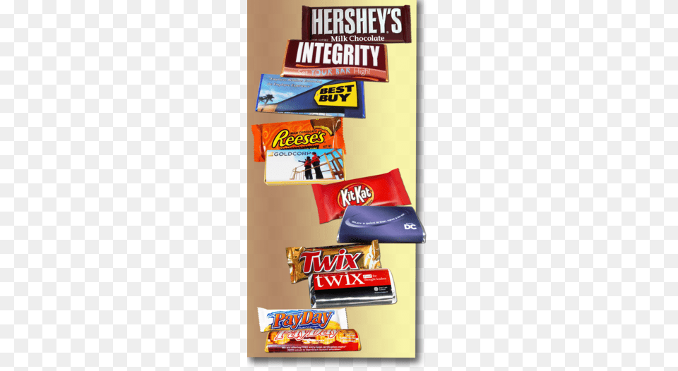 Type Of Chocolate Candy Clipart Chocolate Bar Hershey Custom Wrapped Full Size Chocolate Candy Bar Hers, Food, Sweets, Person, Ketchup Free Png Download