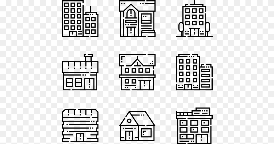 Type Of Houses Hotel Black And White, Gray Free Png