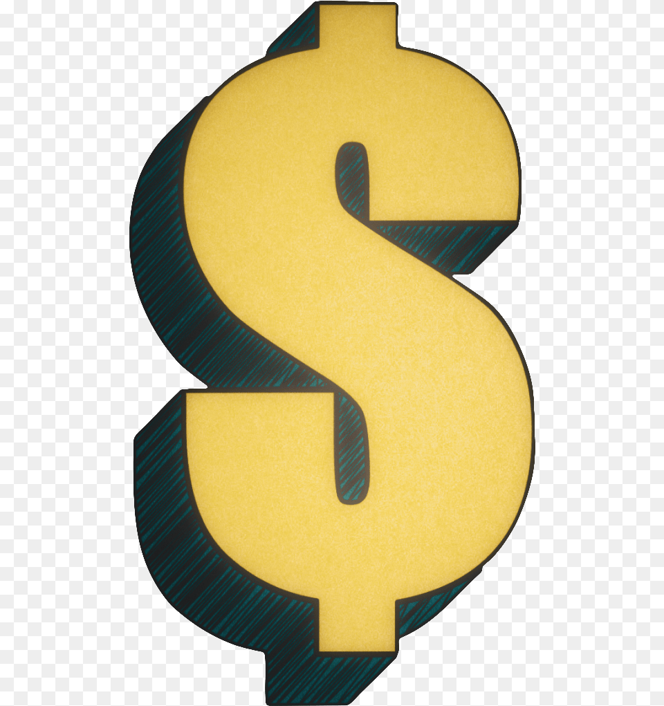 Typekit 3d Scribble Dollar Sign Vertical, Number, Symbol, Text Png Image