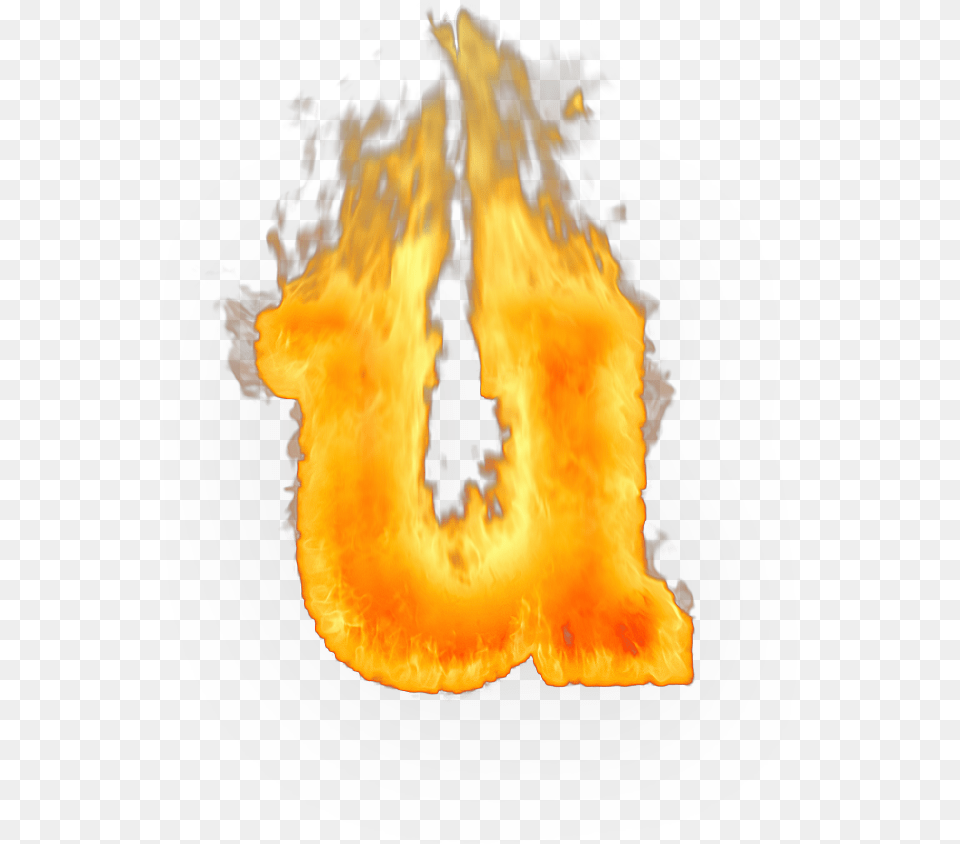 Typekit Inferno U Lowercase Vertical, Fire, Flame, Bonfire Free Png Download