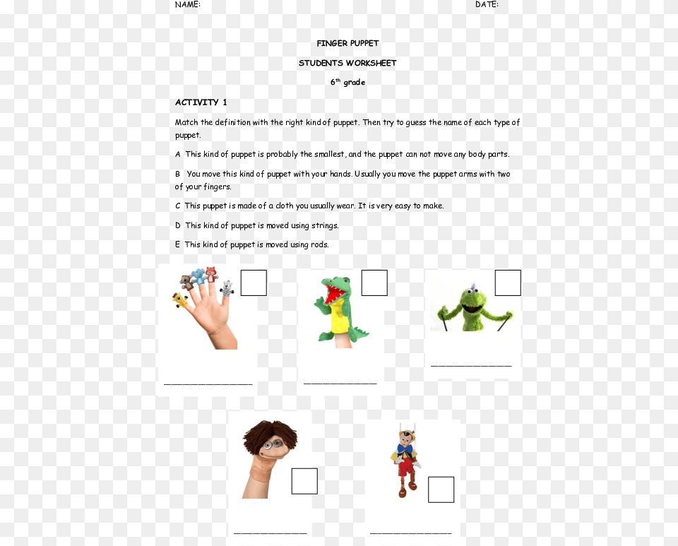 Types Of Puppet Worksheet, Adult, Person, Female, Woman Free Transparent Png