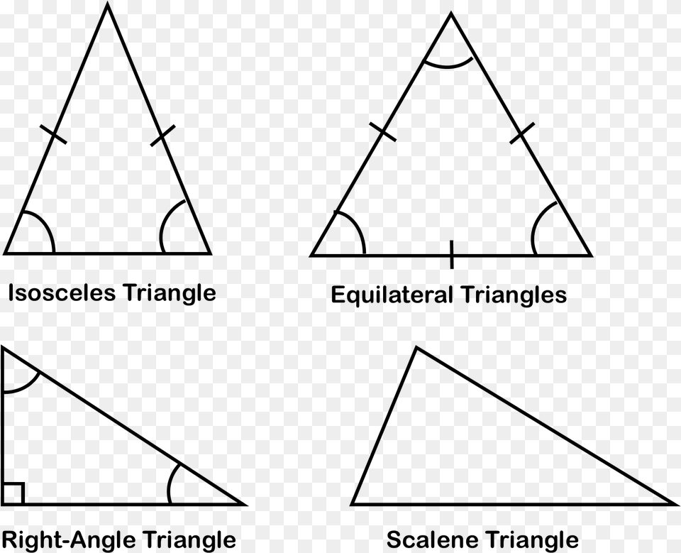 Types Of Triangles Worksheets Triangle, Gray Free Transparent Png