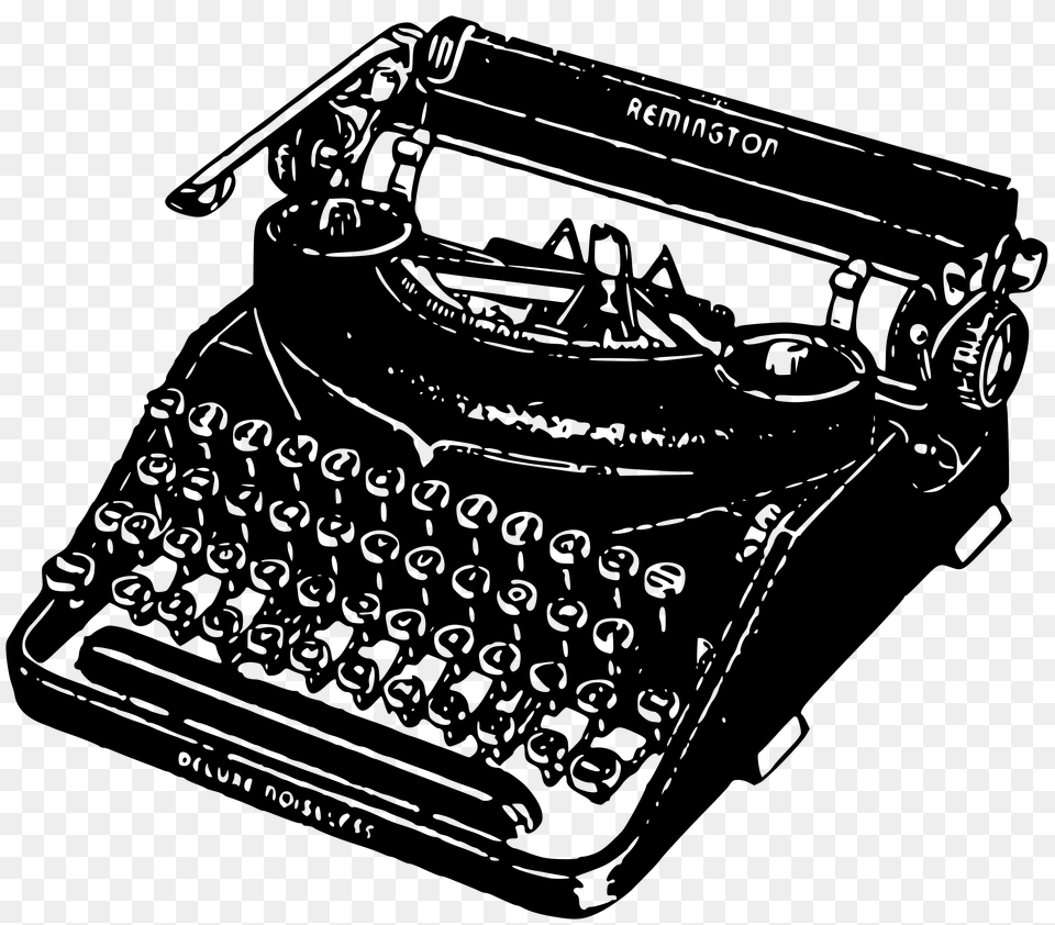 Typewriter, Gray Free Png Download