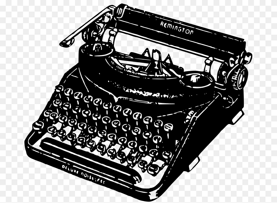 Typewriter, Gray Free Png