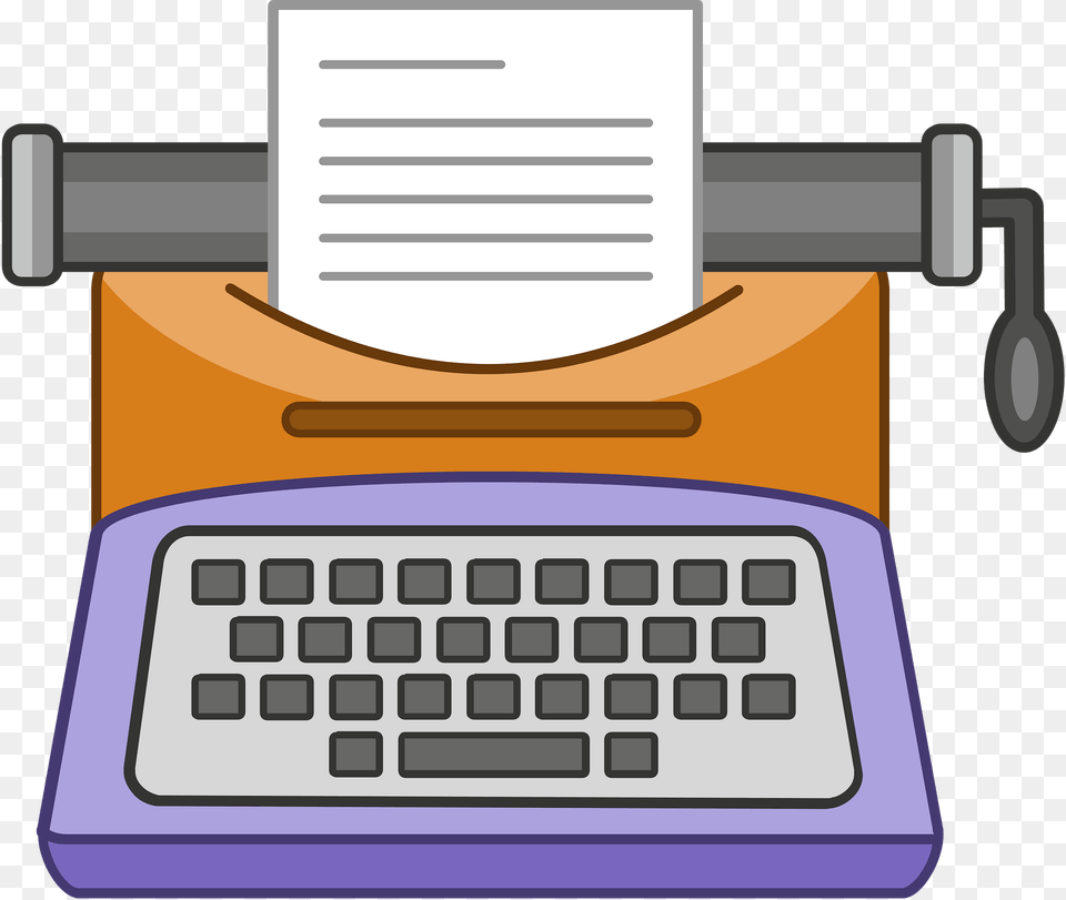Typewriter Clipart, Computer, Computer Hardware, Computer Keyboard, Electronics Png Image