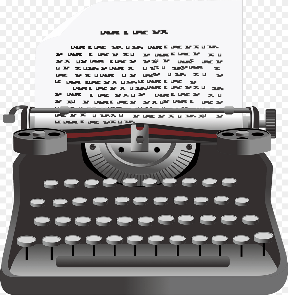 Typewriter Clipart, Text, Hardware, Food, Electronics Png Image