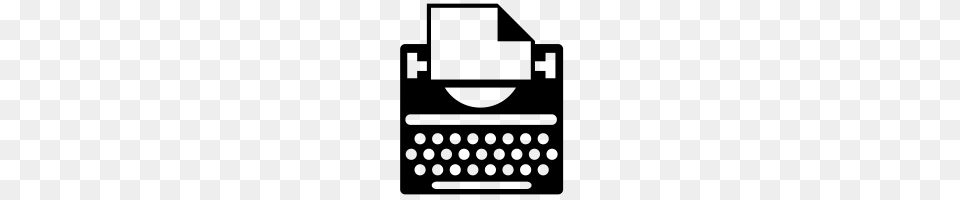 Typewriter Icons Noun Project, Gray Png Image