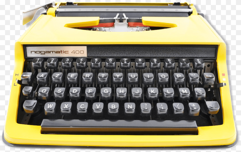 Typewriter Nogamatic 400 Yellow Vintage Revised Ribbon Brother Deluxe, Computer, Computer Hardware, Computer Keyboard, Electronics Png Image