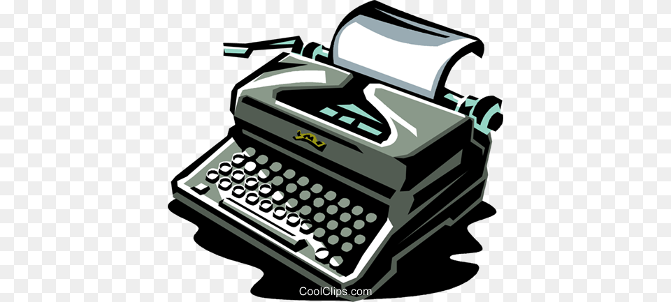 Typewriter Royalty Free Vector Clip Art Illustration, Computer Hardware, Electronics, Hardware, Machine Png Image