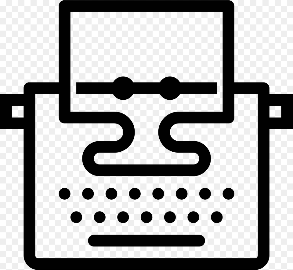 Typewriter With Paper Icon Icons8 Typewriter, Gray Free Transparent Png