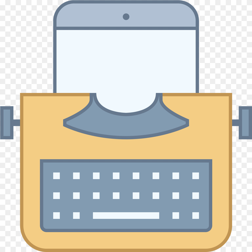 Typewriter With Tablet Icon Maquina De Escribir Icon, Text, Calendar Free Png