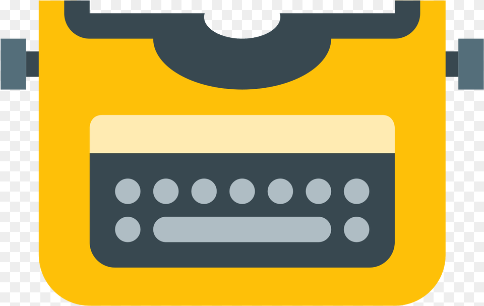 Typewriter Without Paper Icon Typewriter Yellow Icon, Electronics Free Png Download