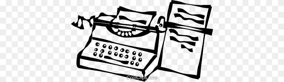 Typewriters Royalty Vector Clip Art Illustration, Electronics, Text Free Transparent Png