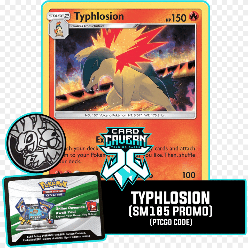 Typhlosion Sm185 Ptcgo Code Dragon, Advertisement, Poster, Book, Comics Png Image