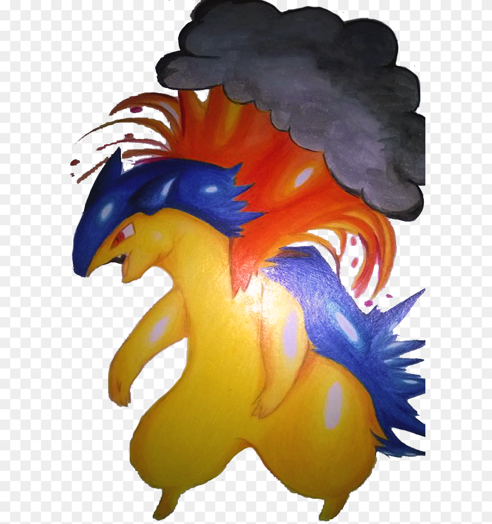 Typhlosion Used Eruption In The Game Art Hq Pokemon Game Art Hq, Animal, Bird, Chicken, Fowl Free Transparent Png