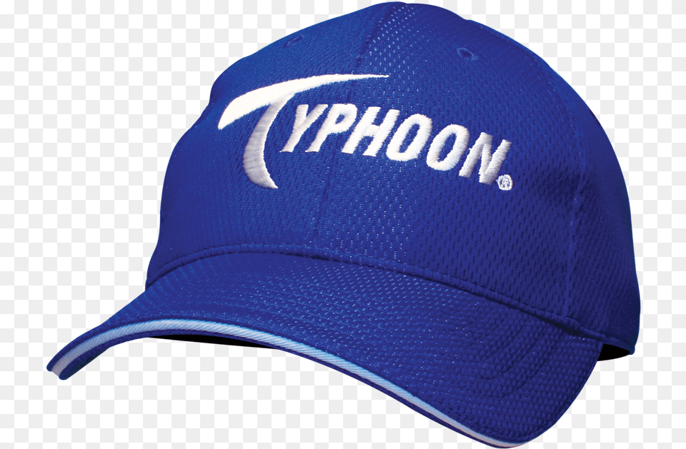 Typhoon Blue Embroidered Cap Baseball Cap, Baseball Cap, Clothing, Hat, Swimwear Png Image