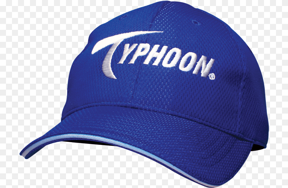 Typhoon Blue Embroidered Cap Embroidered Caps, Baseball Cap, Clothing, Hat, Swimwear Free Png Download