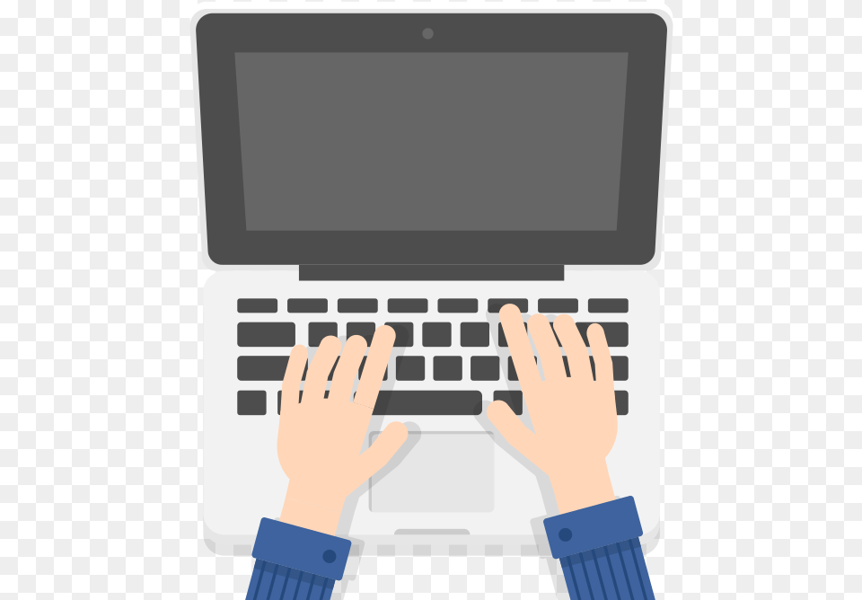 Typing On Laptop Cartoon, Hardware, Computer, Computer Hardware, Computer Keyboard Free Png