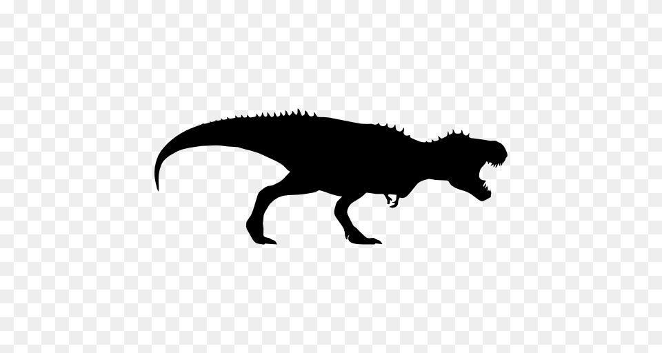 Tyrannosaurus Rex Dinosaur Silhouette, Animal, Reptile, T-rex, Canine Png Image