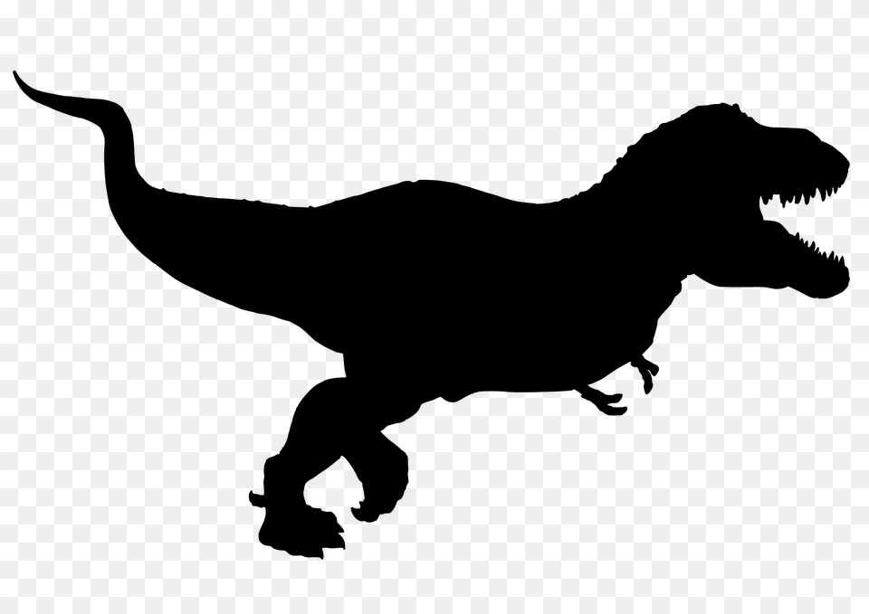 Tyrannosaurus Rex Silhouette, Animal, Dinosaur, Reptile, T-rex Png Image