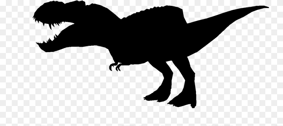 Tyrannosaurus Rex Velociraptor Dinosaur Silhouette T Rex Silhouette, Gray Png Image