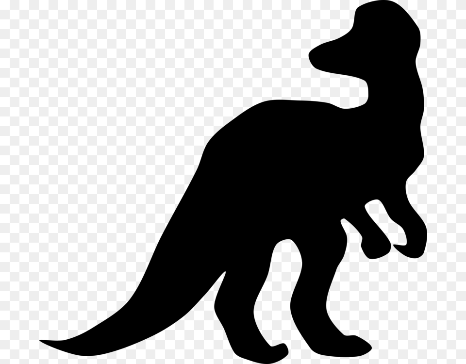 Tyrannosaurus Stegosaurus Triceratops Dinosaur Silhouette, Gray Free Png