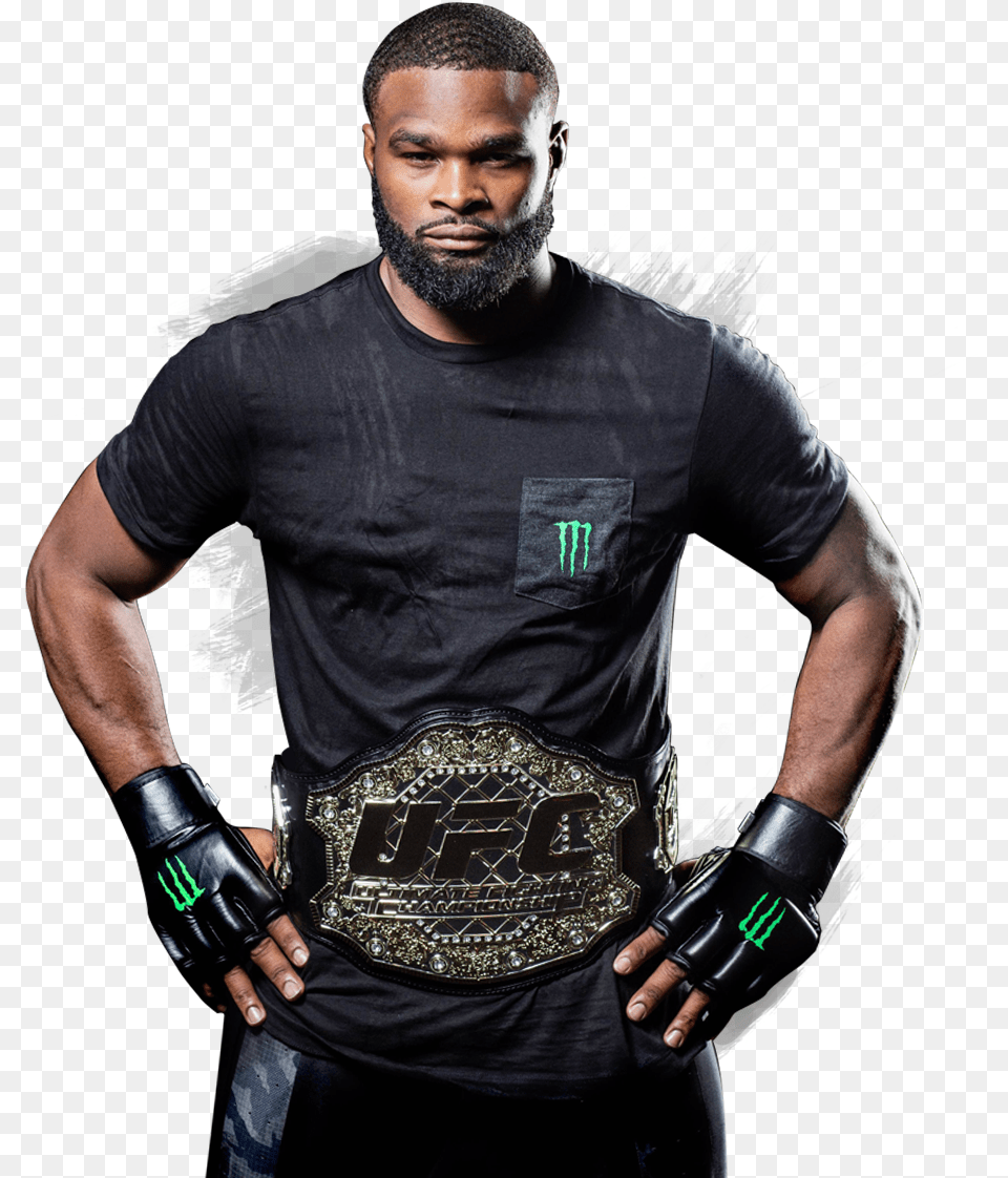 Tyron Woodley Tyron Woodley Ufc Welterweight Champion, T-shirt, Clothing, Adult, Person Png