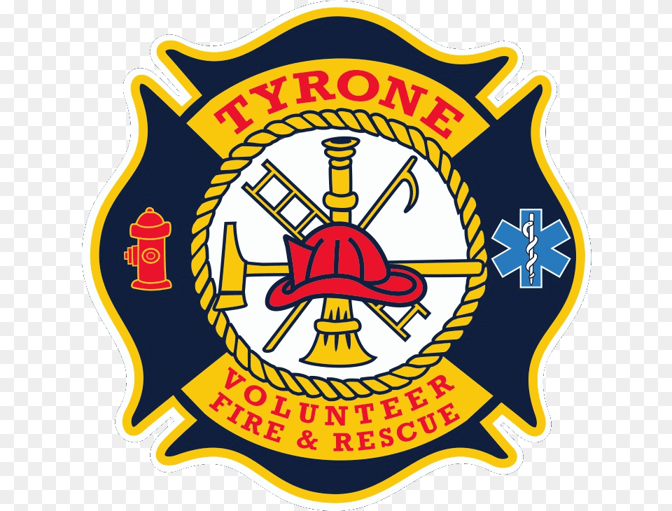 Tyrone Fire Department Clipart Download Pioneer Component Yellow Speakers, Badge, Logo, Symbol, Emblem Png