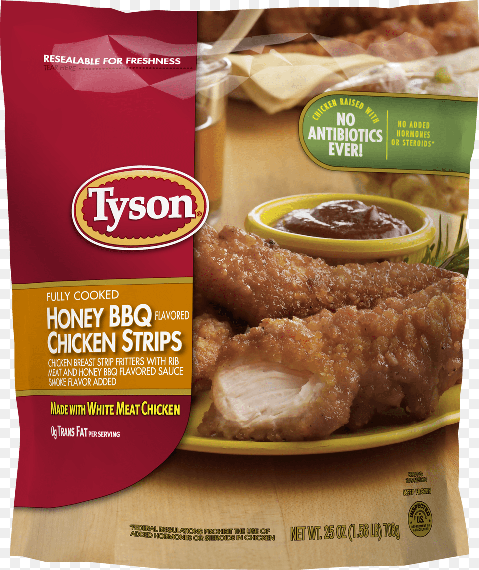 Tyson Fully Cooked Honey Bbq Frozen Chicken Strips Tyson Honey Bbq Chicken Strips Free Png