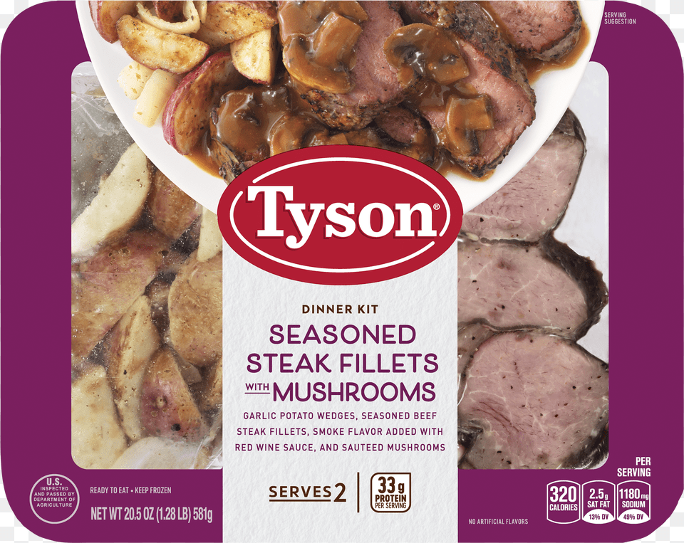 Tyson Fully Cooked Seasoned Steak Fillets With Mushrooms Tyson Fully Cooked Seasoned Steak Fillets With Mushrooms Free Png Download