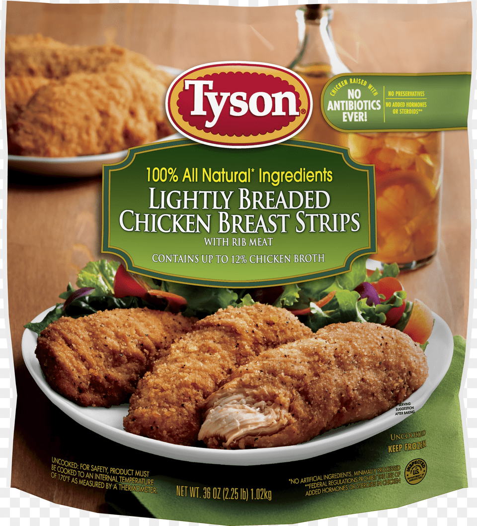 Tyson Lightly Breaded Chicken Tenders Nutrition Png