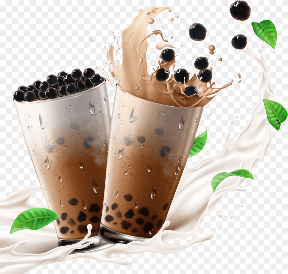 Tzone Boba Bubble Tea Splash, Beverage, Milk, Cup Png