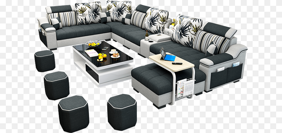 U, Table, Coffee Table, Couch, Furniture Free Png Download