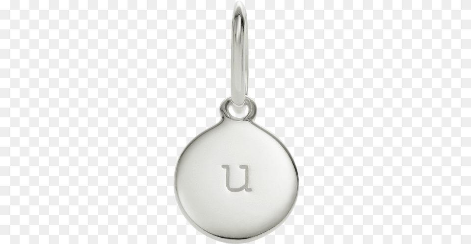 U Circle Letter Sterling Silver Locket, Accessories, Earring, Jewelry, Cutlery Free Png