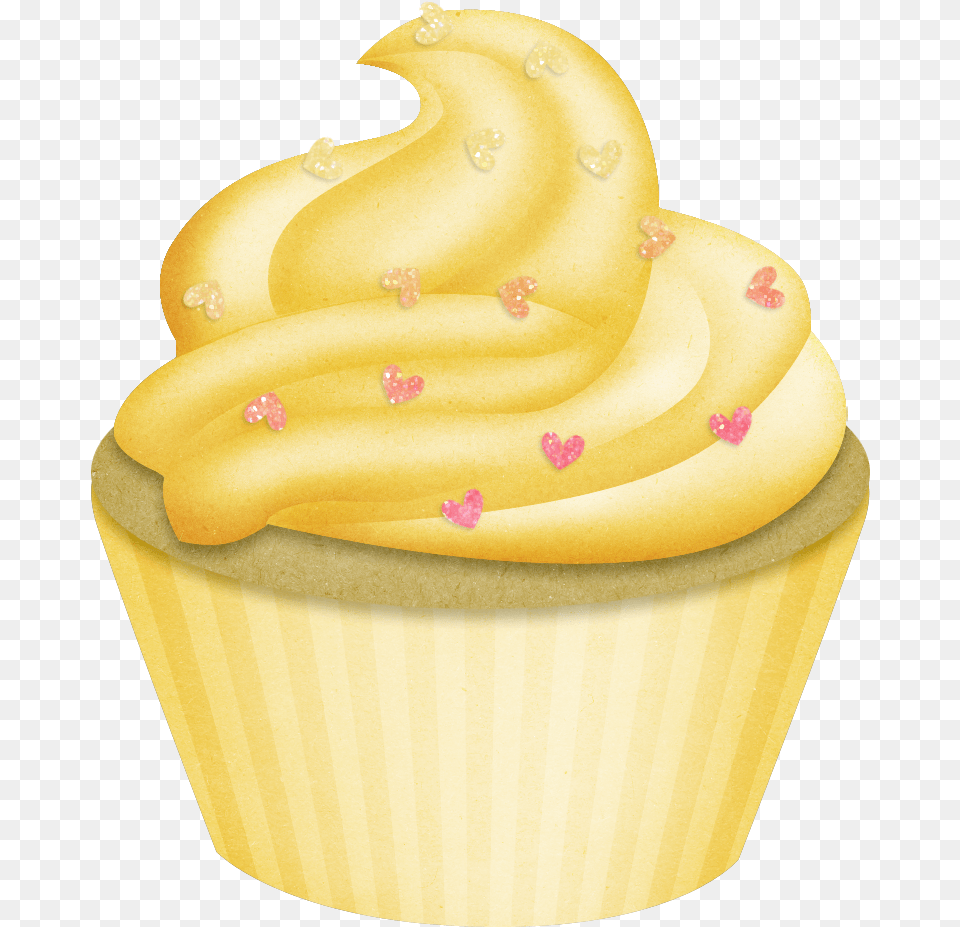 U Cupcake Images Cupcake Pictures Sweets Yellow Cupcake Clip Art, Cake, Cream, Dessert, Food Png Image