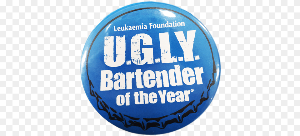 U G L Y Bartender Of The Year Bag Of 10 Button Ugly Bartender, Badge, Logo, Symbol, Disk Free Png