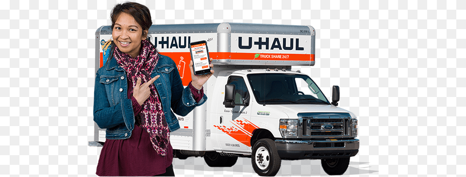 U Haul 247 Selfservice Uhaul Truck Share 24 7, Adult, Vehicle, Van, Transportation Png Image