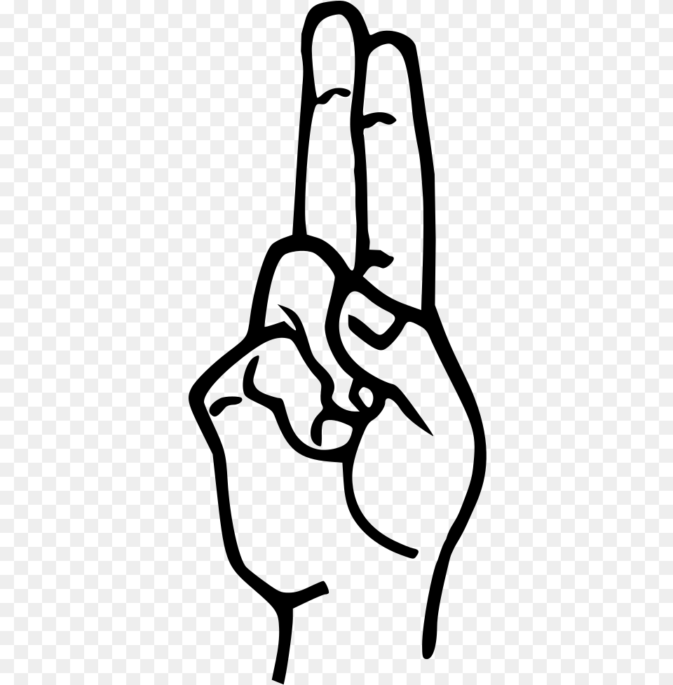 U In Sign Language Clipart, Gray Free Png Download