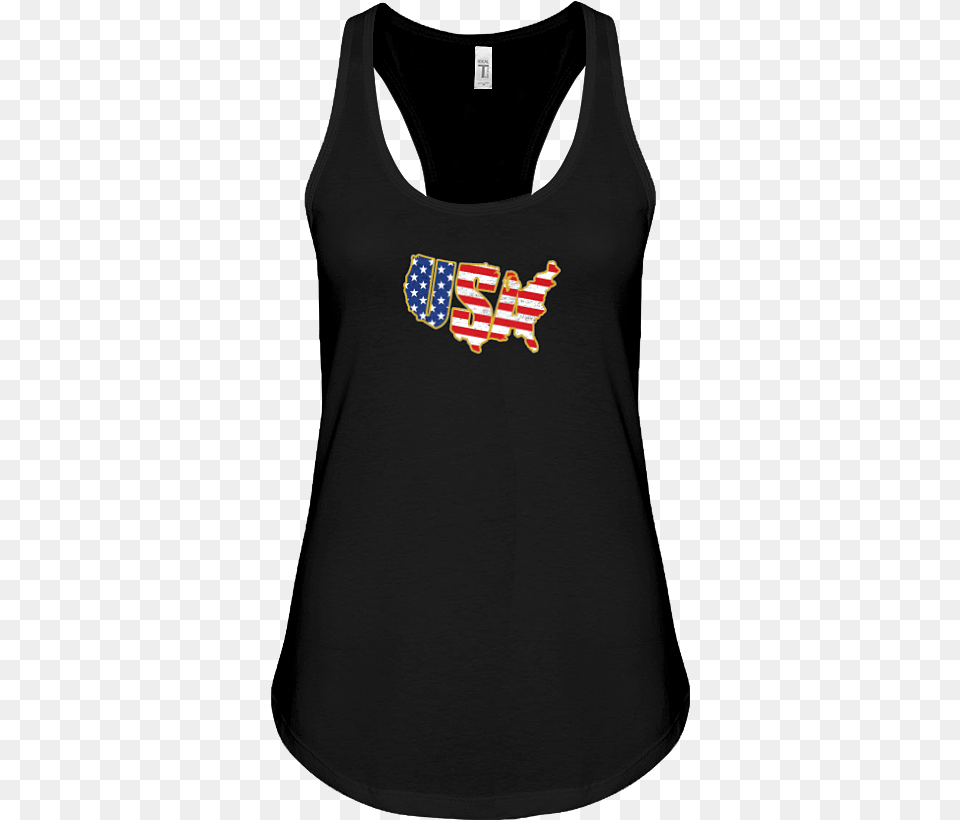 U S A Outline Gold U S A Outline Gold Active Tank, Clothing, Tank Top Free Png Download
