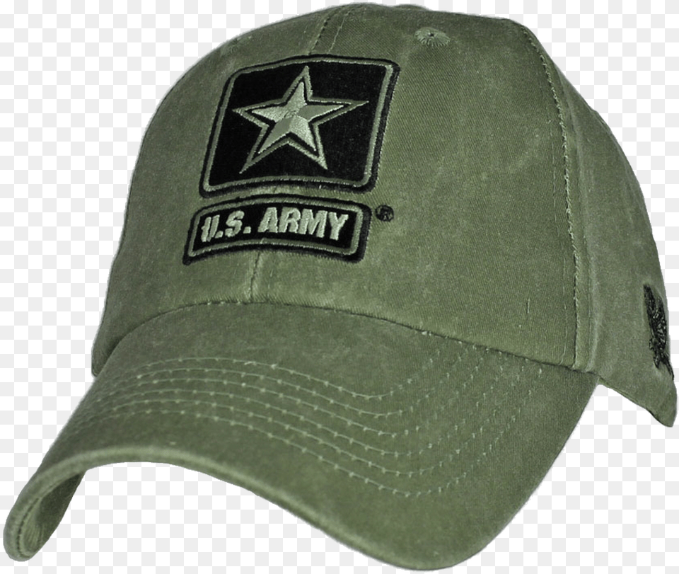 U S Army Cap Star Logo Cotton Olive Net Cap Army Green, Baseball Cap, Clothing, Hat Free Png