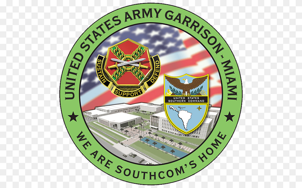 U S Army Garrison Miami, Badge, Logo, Symbol, Architecture Free Png