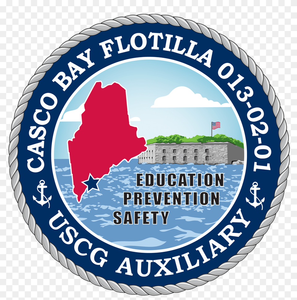 U S Coast Guard Auxiliary Casco Bay Flotilla Home, Badge, Logo, Symbol Free Transparent Png