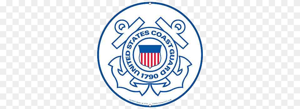 U S Coast Guard Seal Aluminum Sign, Emblem, Logo, Symbol, Disk Png