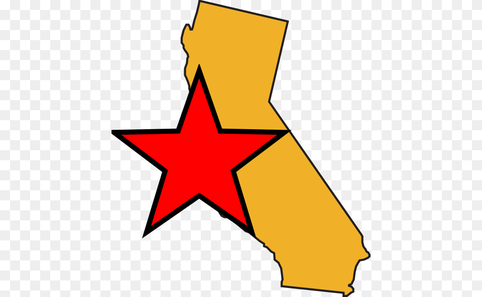 U S Map Highlighting California Clip Art, Star Symbol, Symbol, Text, Dynamite Png Image